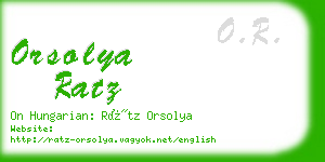 orsolya ratz business card